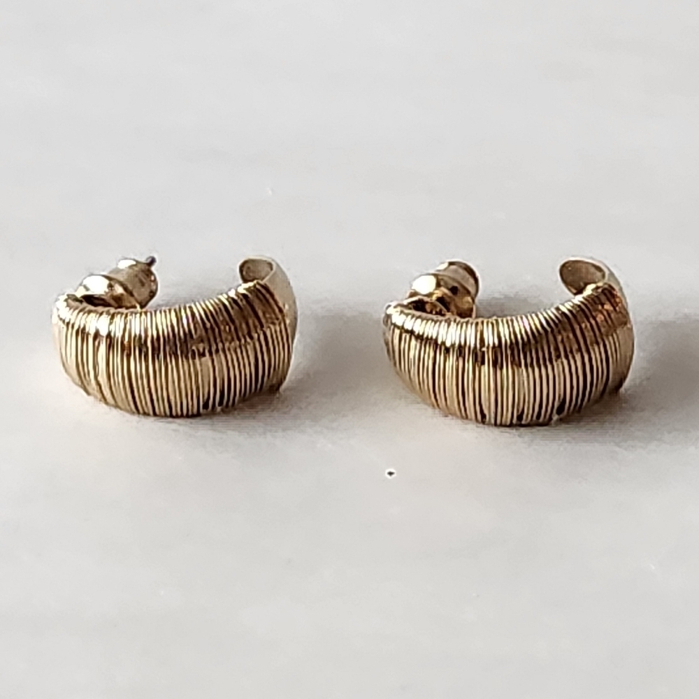 Coiled Gold-tone Hoop Earrings
